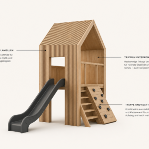 The Loft – Premium Spielturm aus Massivholz für Designgärten